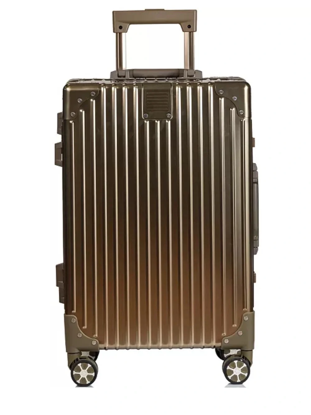 Champs 🔥Elite Hardside Carry-on Luggage Metallic Hard-Shell Spinner suitcase